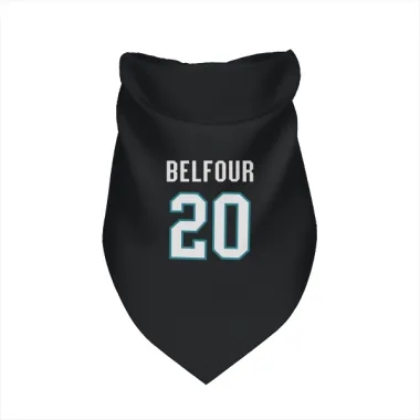 Black San Jose Sharks Ed Belfour   Dog & Cat Pet Bandana