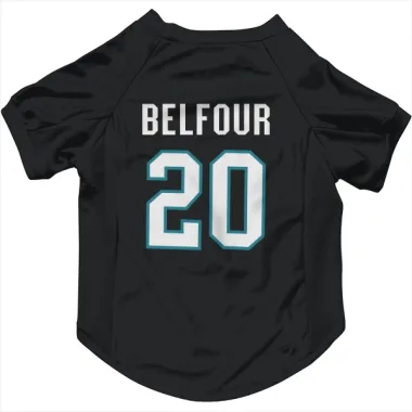 Black San Jose Sharks Ed Belfour   Dog & Cat Pet Jersey