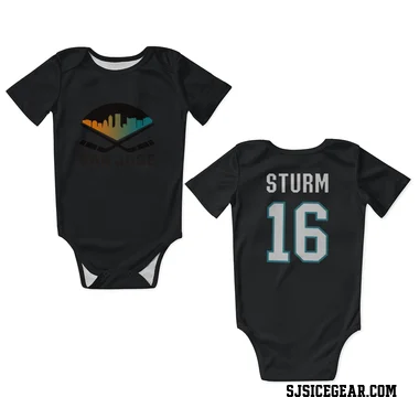 Black San Jose Sharks Marco Sturm   Newborn & Infant Bodysuit