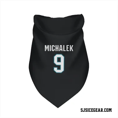 Black San Jose Sharks Milan Michalek   Dog & Cat Pet Bandana