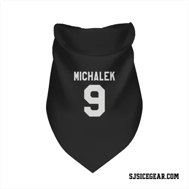 Black White San Jose Sharks Milan Michalek   Dog & Cat Pet Bandana