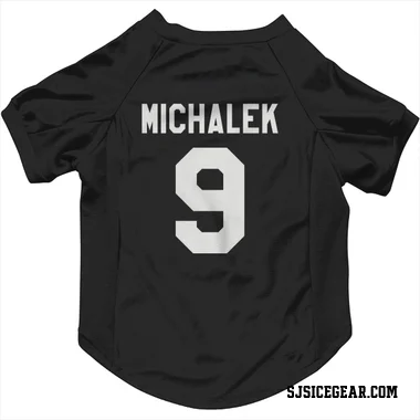 Black White San Jose Sharks Milan Michalek   Dog & Cat Pet Jersey