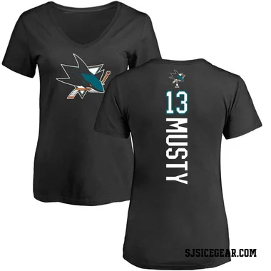 Black Women's Quentin Musty San Jose Sharks Backer T-Shirt -