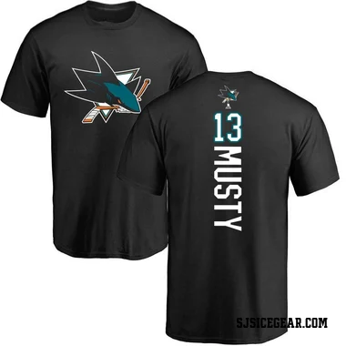 Black Youth Quentin Musty San Jose Sharks Backer T-Shirt -