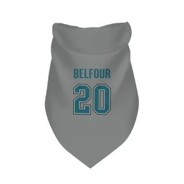 Gray San Jose Sharks Ed Belfour   Dog & Cat Pet Bandana