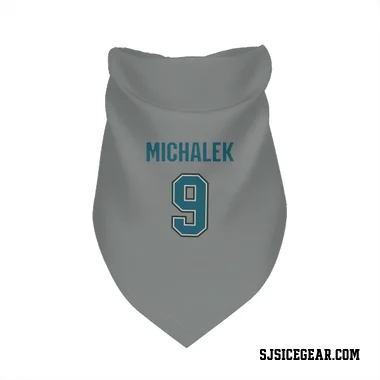 Gray San Jose Sharks Milan Michalek   Dog & Cat Pet Bandana