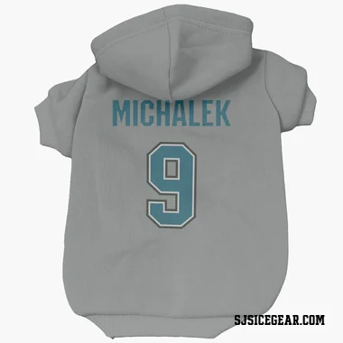 Gray San Jose Sharks Milan Michalek   Dog & Cat Pet Hoodie