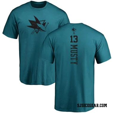 Teal Men's Quentin Musty San Jose Sharks One Color Backer T-Shirt -