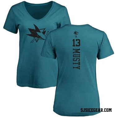 Teal Women's Quentin Musty San Jose Sharks One Color Backer T-Shirt -
