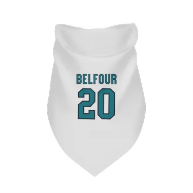 White San Jose Sharks Ed Belfour   Dog & Cat Pet Bandana