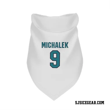 White San Jose Sharks Milan Michalek   Dog & Cat Pet Bandana